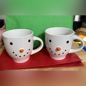 A pair of Large Snowman coffee mugs